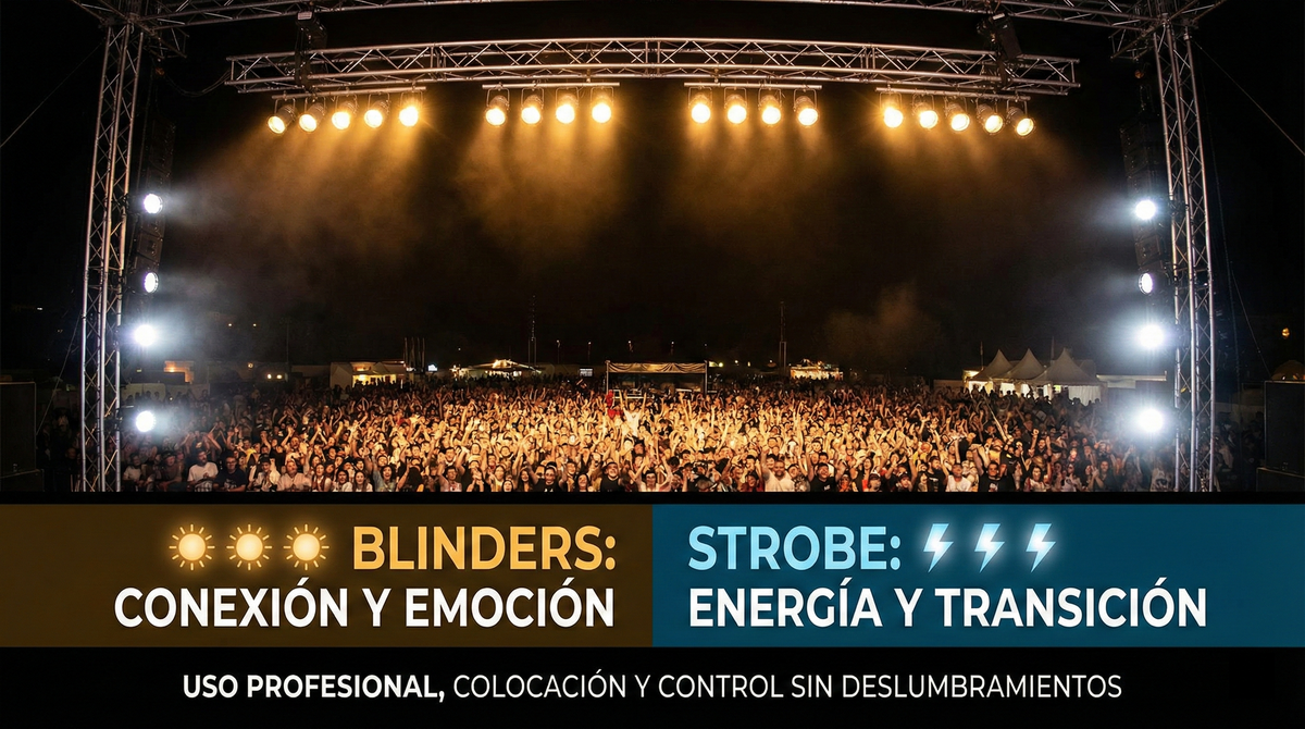 Blinders y strobe: cuándo usarlos, cómo colocarlos y cómo evitar deslumbramientos