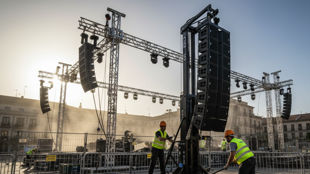 Escenarios modulares y torres de elevación: montaje seguro con soluciones GUIL y buenas prácticas