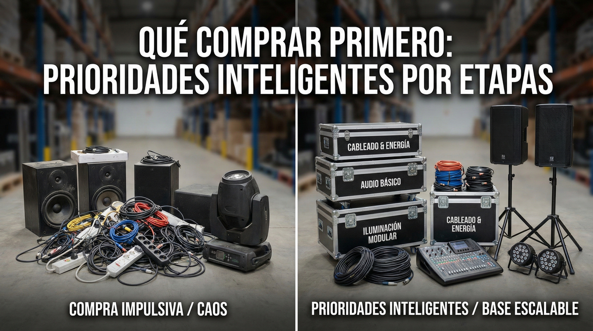 Qué comprar primero si estás montando una empresa de eventos: prioridades inteligentes por etapas (sin gastar dos veces)