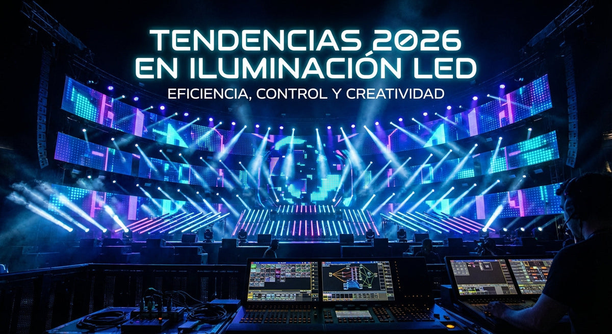 Tendencias 2026 en iluminación LED para eventos y espectáculos: eficiencia, control y creatividad