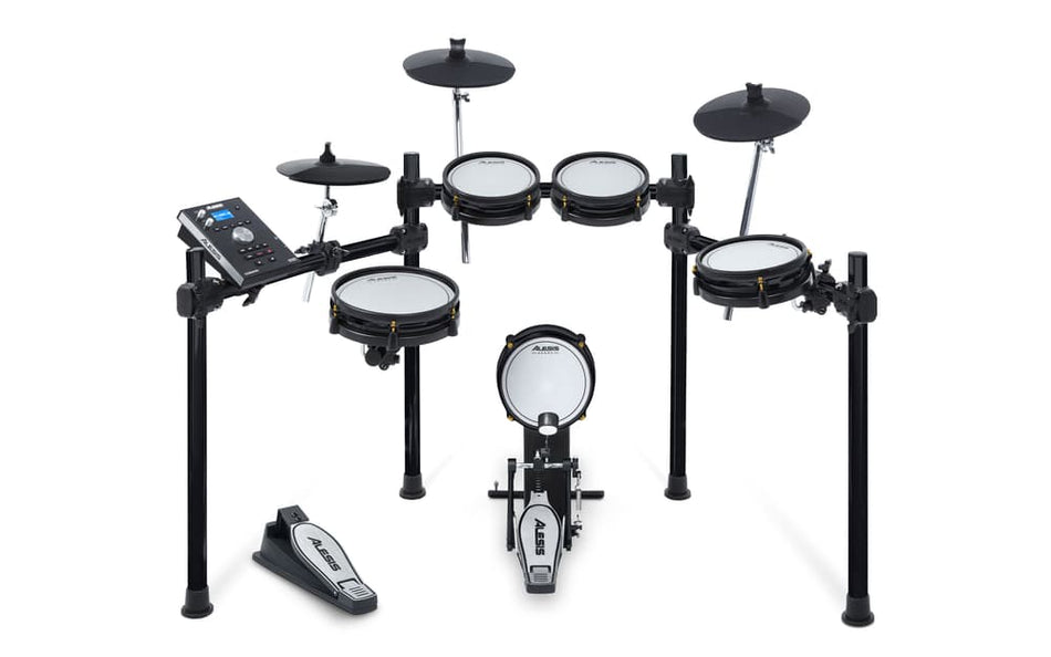 Alesis Command Mesh SE – Batería electrónica de 8 piezas con parches de malla blancos y módulo Command
