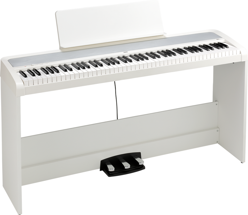 KORG B2+SP WH - Piano digital 88 teclas NH en color blanco con soporte y pedalera triple (USB-C Audio/MIDI)