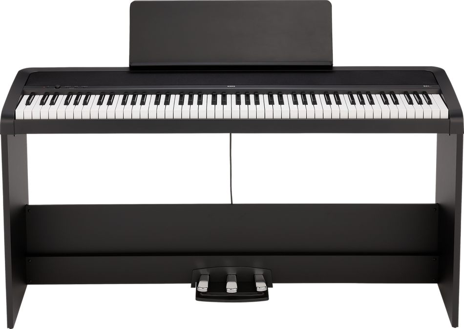 KORG B2+SP BK - Piano digital 88 teclas NH en negro con soporte y pedalera triple (USB-C Audio/MIDI)