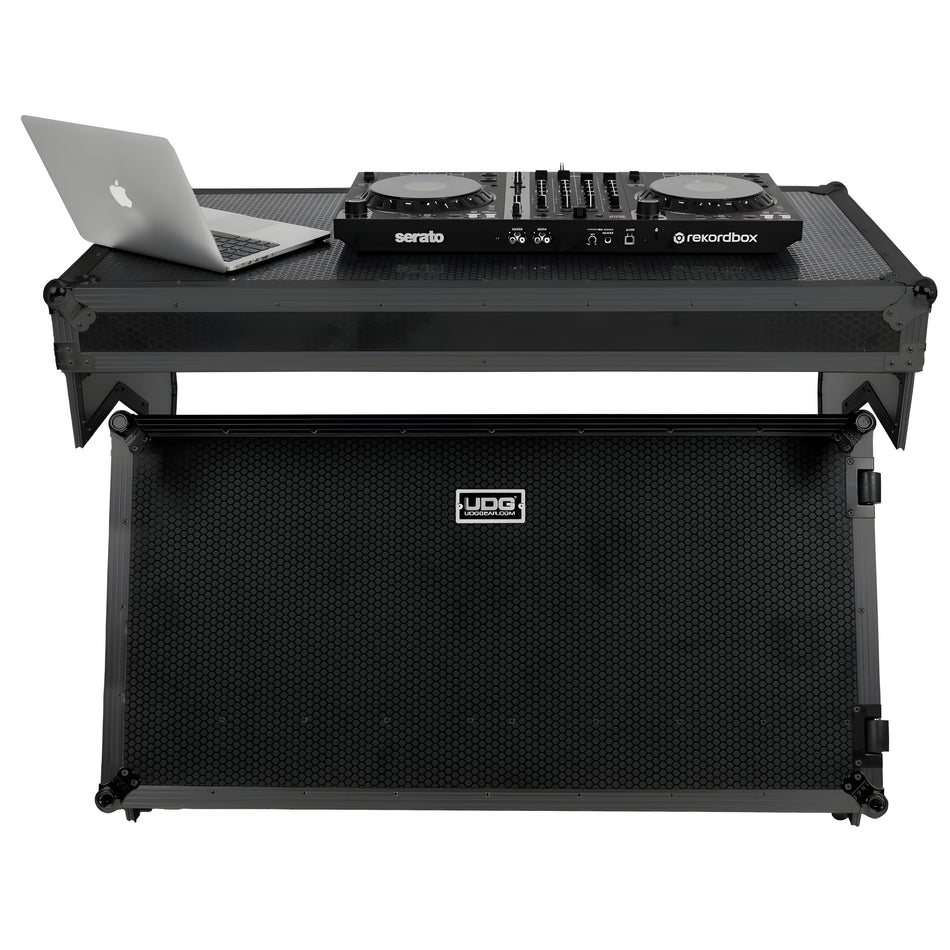 UDG U91072BL -ULTIMATE FLIGHT CASE PORTABLE Z-STYLE DJ TABLE BLACK PLUS (WHEELS)