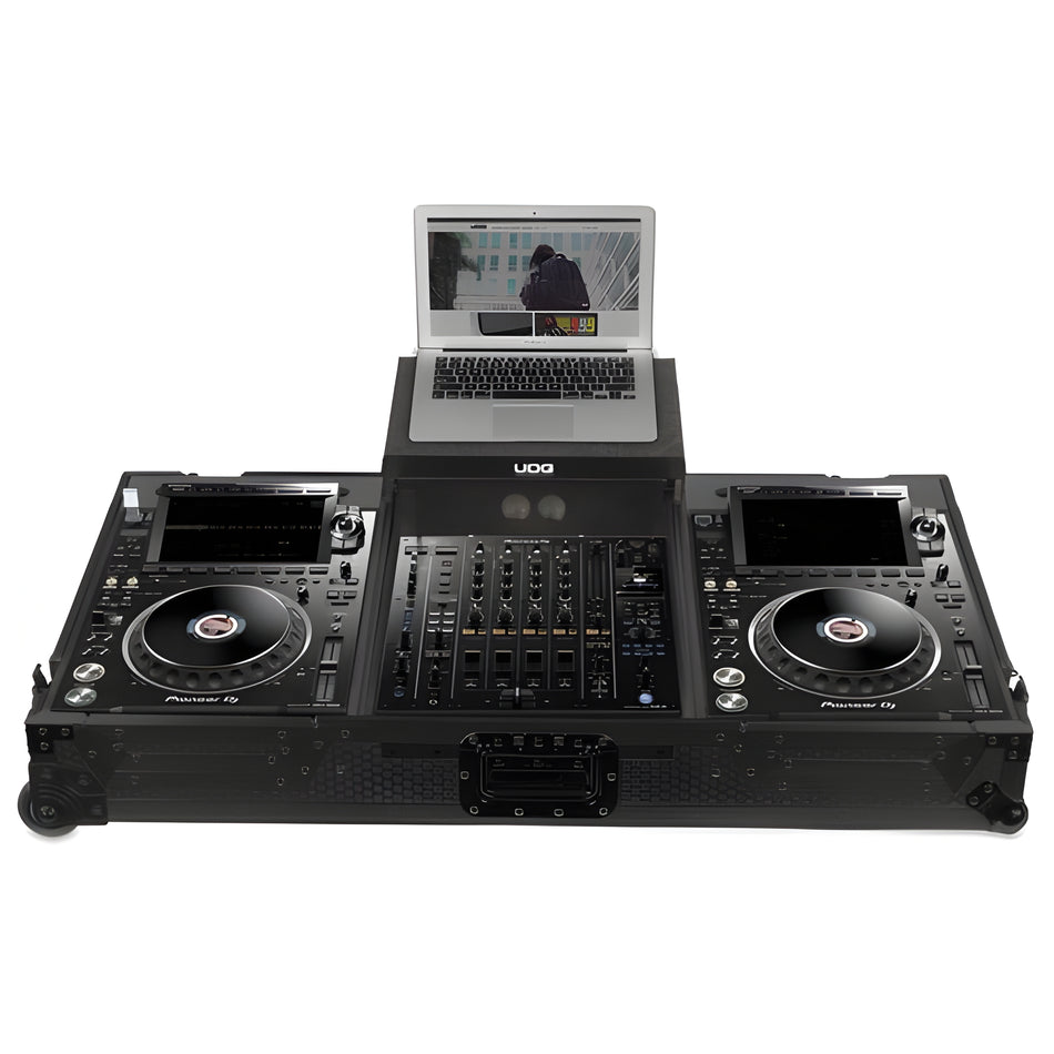 UDG U91086BL - ULTIMATE FLIGT CASE SET PIONEER CDJ-3000/A9 BLACK PLUS (L&W)