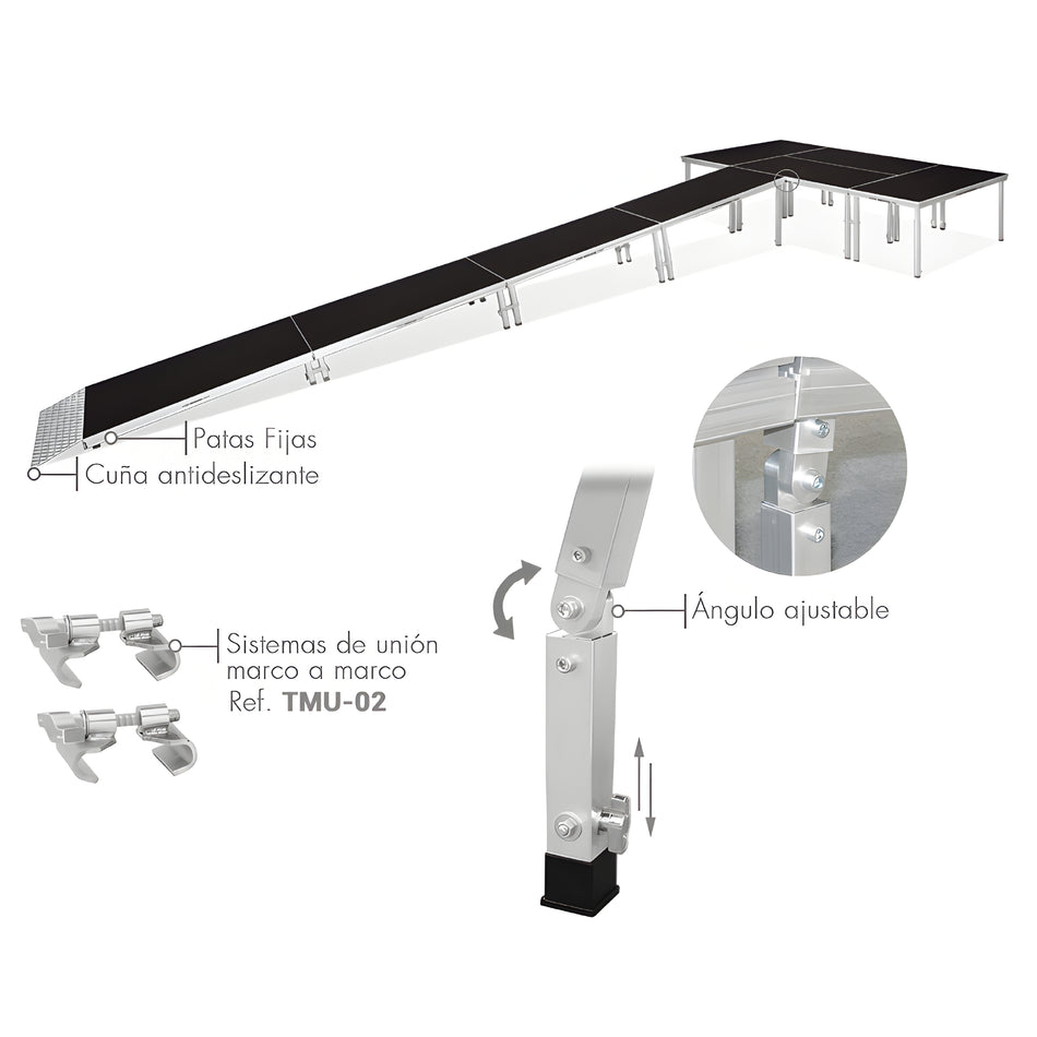 Kit para el montaje de rampas con tarimas GUIL. RMP-01