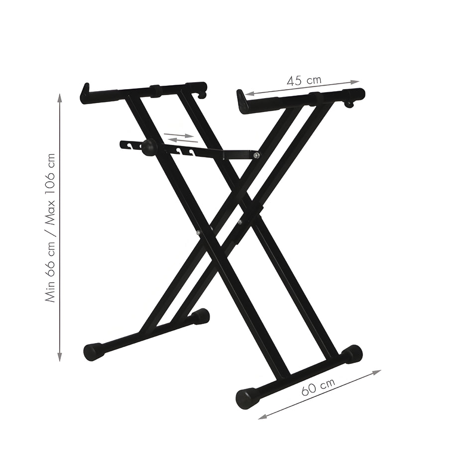 Soporte para mesa de mezclas con base tipo “doble X”. MX-435