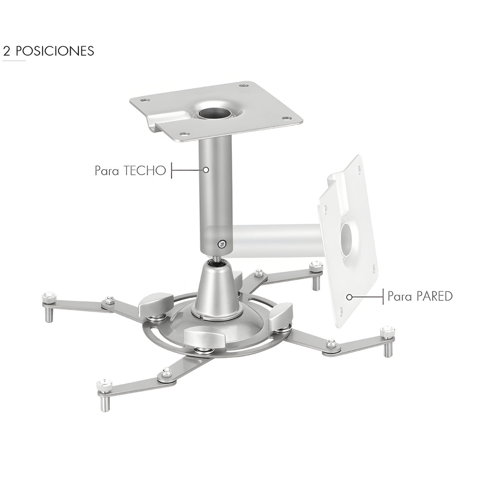 Soporte para video proyector. Fijación a techo y pared. PTR-14