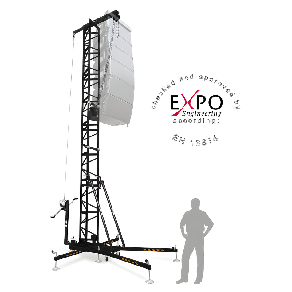 Torre para la elevación de equipos Line Array. Compacto (Volumen: 1,49 m3). TMD-545/N