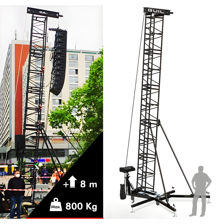 Torre para la elevación de equipos Line Array. Compacto (Volumen: 3,68 m3). TMD-570