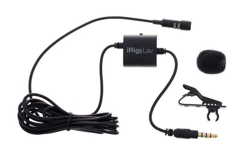 IK Multimedia iRig Mic Lav 2 Pack - Micrófonos de solapa móviles con monitoreo y encadenado para iOS/Android