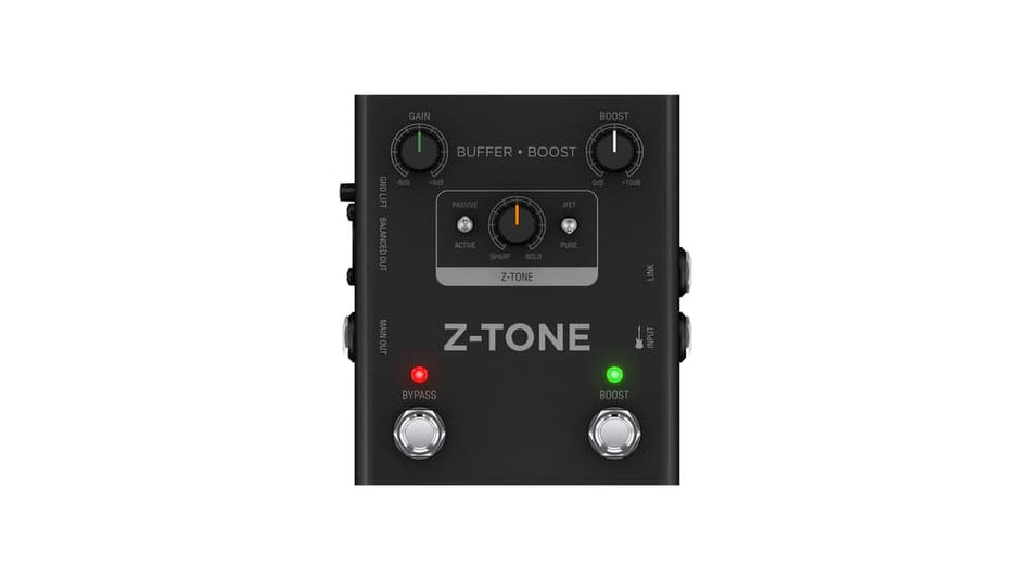 IK Multimedia Z-TONE Buffer Boost (IPZTONEBB) - Preamplificador/DI de instrumento con boost y control de impedancia Z-TONE