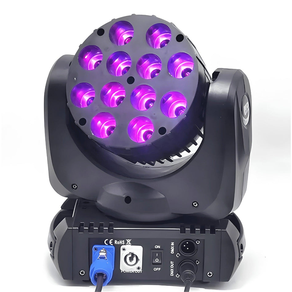 Cabeza móvil Beam LED 12x12W RGBW - Tempo Shop