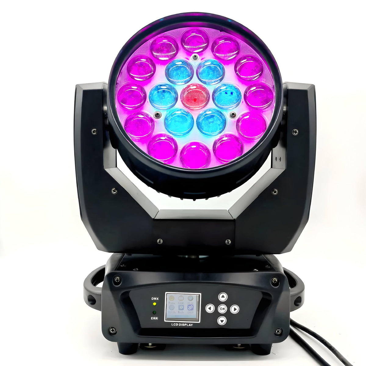 Cabeza móvil Beam & Wash LED 19x15W Zoom RGBW - Tempo Shop