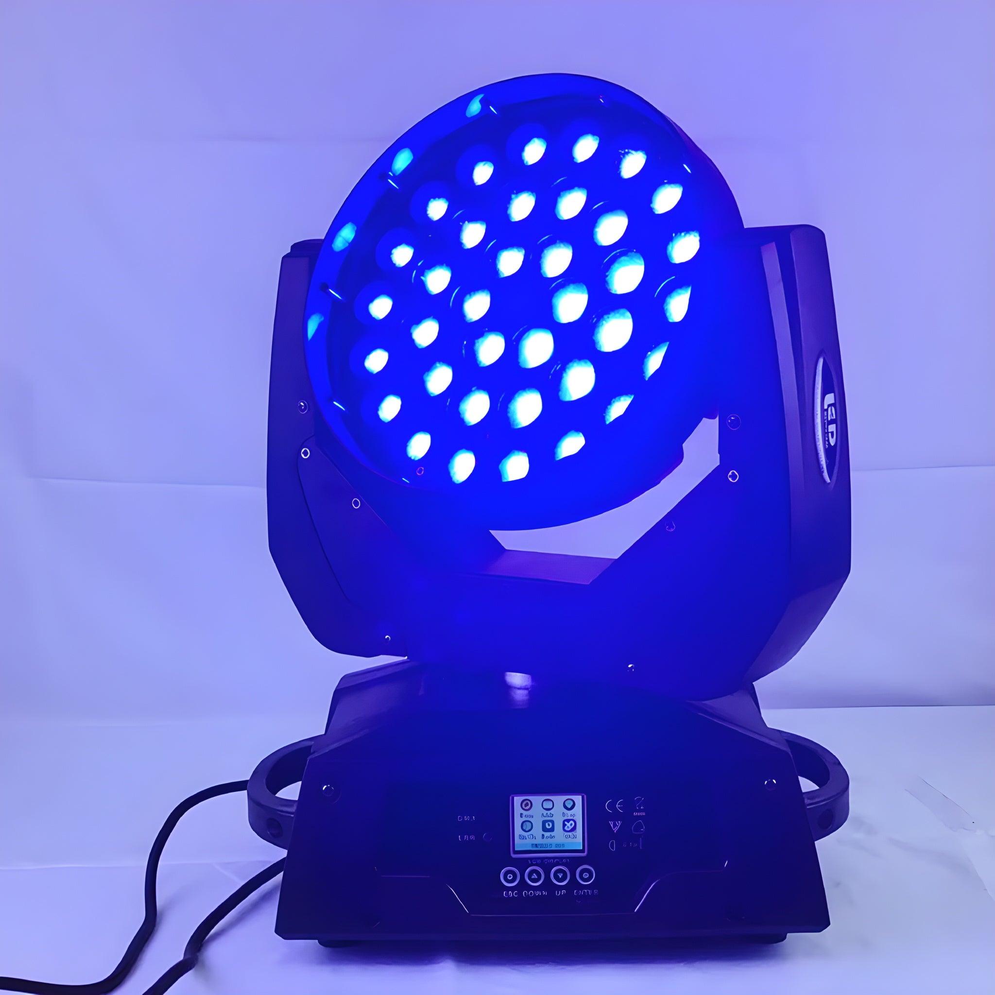 Cabeza móvil Beam & Wash LED 36x18W Zoom RGBWA UV - Tempo Shop