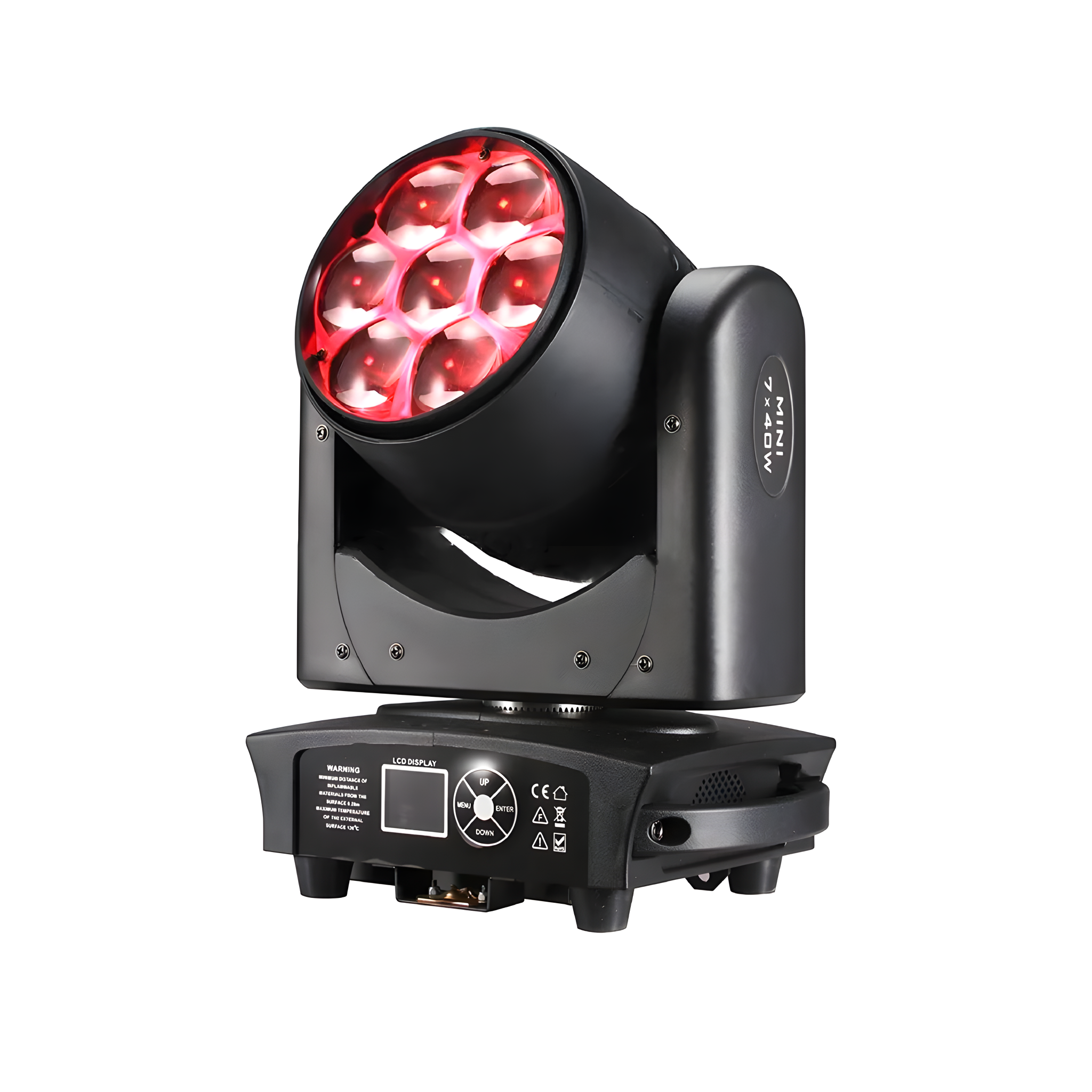 Cabeza móvil Beam & Wash LED 7x40W Zoom RGBW - Tempo Shop