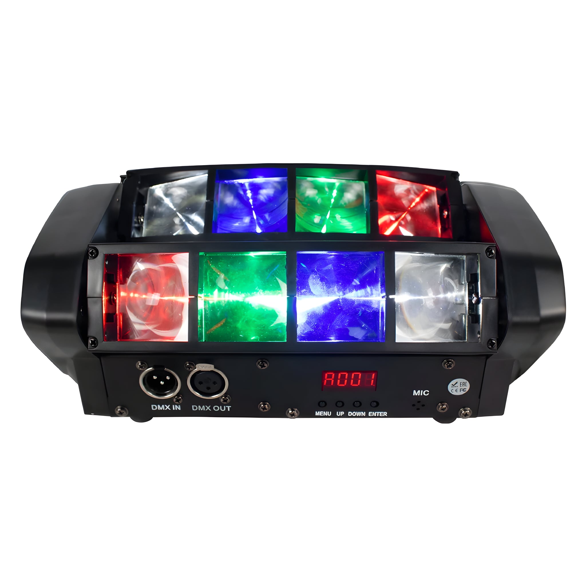 Cabeza móvil doble Mini Beam Spider LED 8x6W RGBW - Tempo Shop