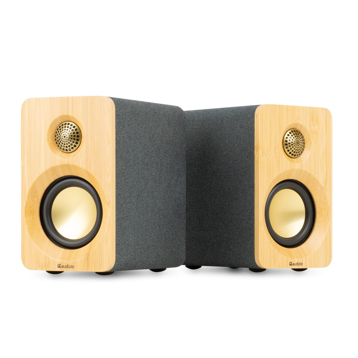 Audizio KS16 - Altavoces de Estantería Activos 100W Bluetooth Bambú - Tempo Shop
