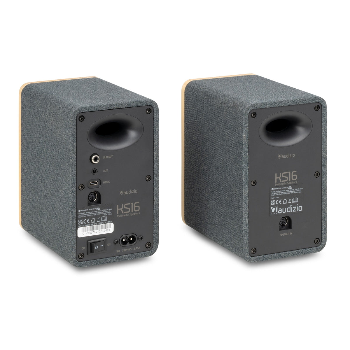 Audizio KS16 - Altavoces de Estantería Activos 100W Bluetooth Bambú - Tempo Shop
