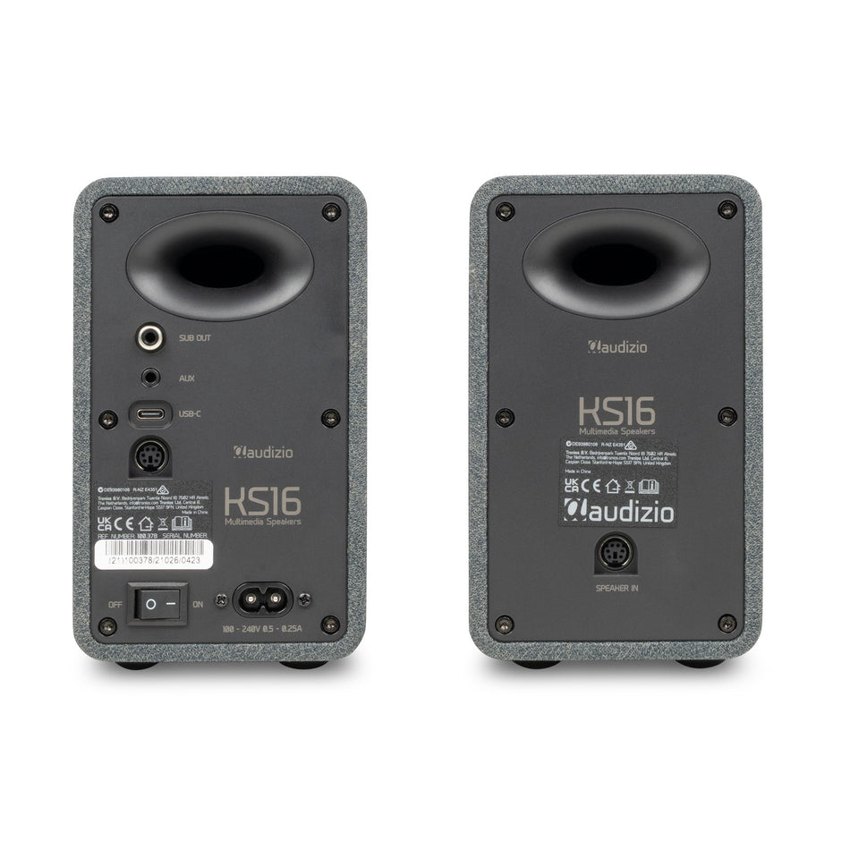 Audizio KS16 - Altavoces de Estantería Activos 100W Bluetooth Bambú - Tempo Shop