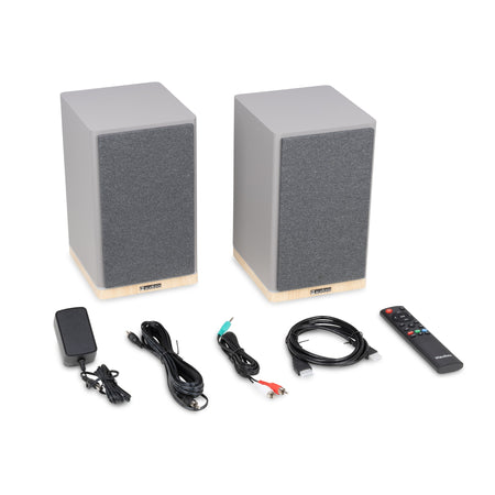 Audizio KS12 - Altavoces activos de estantería 80W Gris - Tempo Shop
