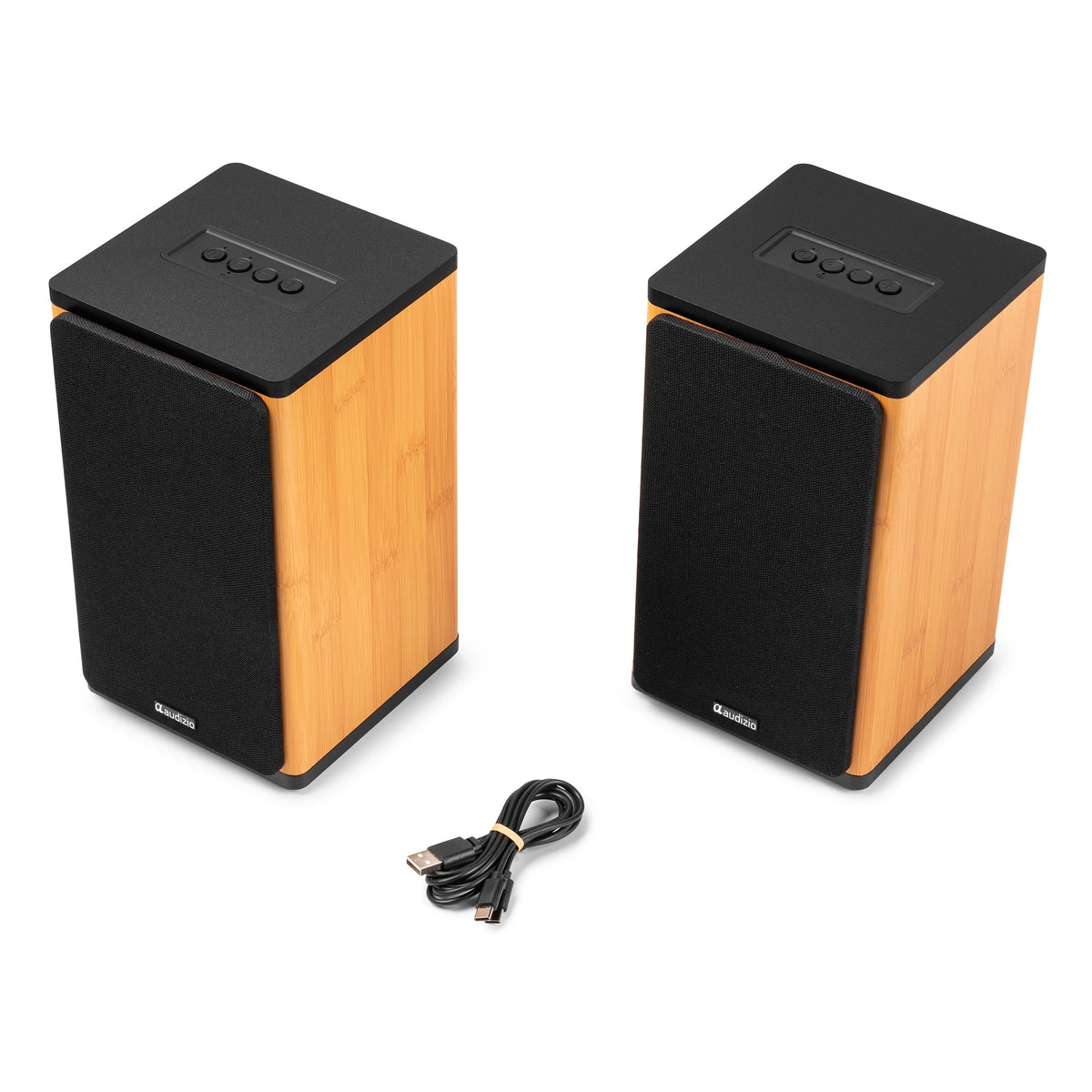 Audizio BS20 - Altavoces activos de estantería en bambú - Tempo Shop