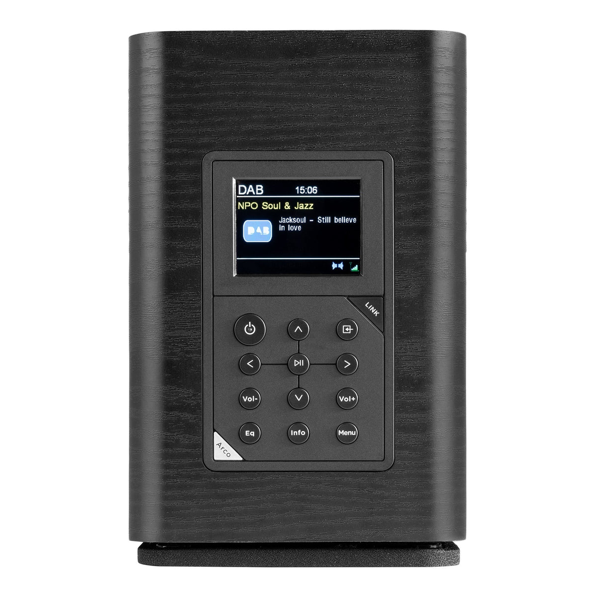 Audizio ARCO Altavoz de torre activa con DAB negro - Altavoz de suelo amplificado con radio digital, Bluetooth y pantalla de