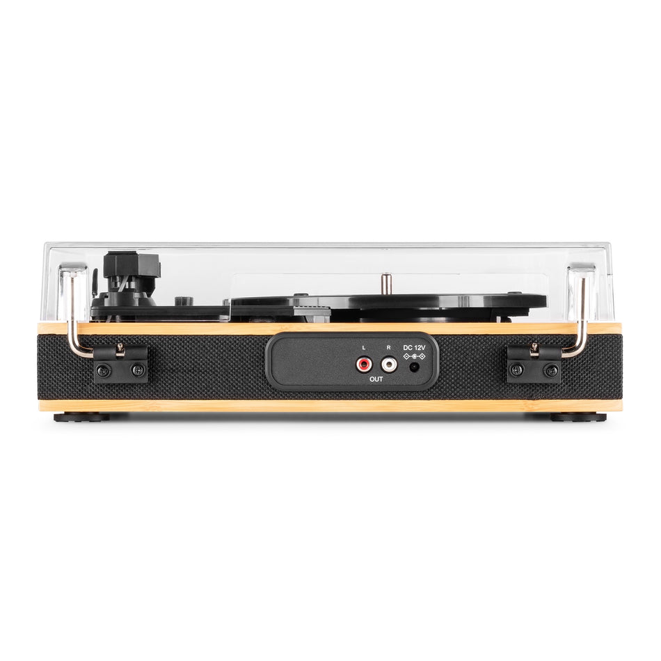 Audizio Tupelo - Tocadiscos Bluetooth con altavoces externos y acabado de bambú - Tempo Shop