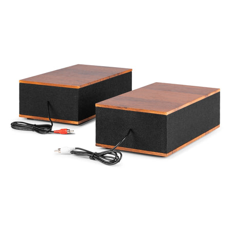 Audizio Tupelo - Tocadiscos BT con 2 Altavoces Madera de 120W - Tempo Shop