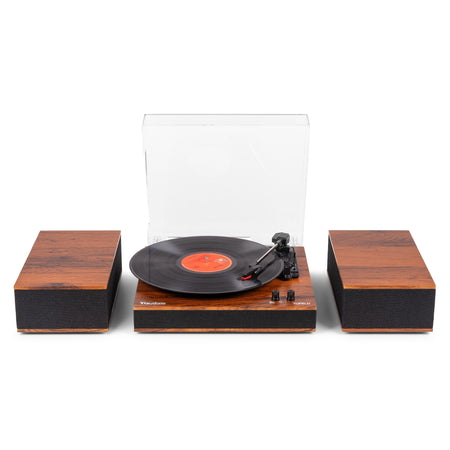Audizio Tupelo - Tocadiscos BT con 2 Altavoces Madera de 120W - Tempo Shop