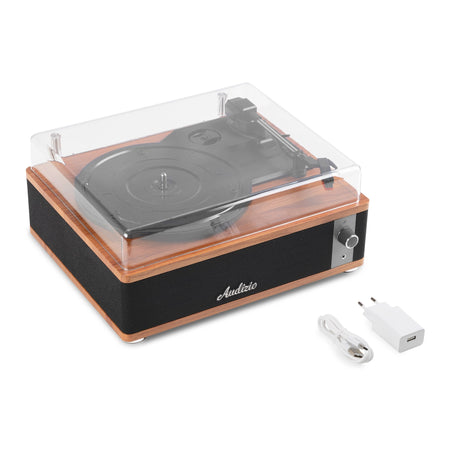 Audizio Irvine - Tocadiscos de madera oscura con Bluetooth - Tempo Shop