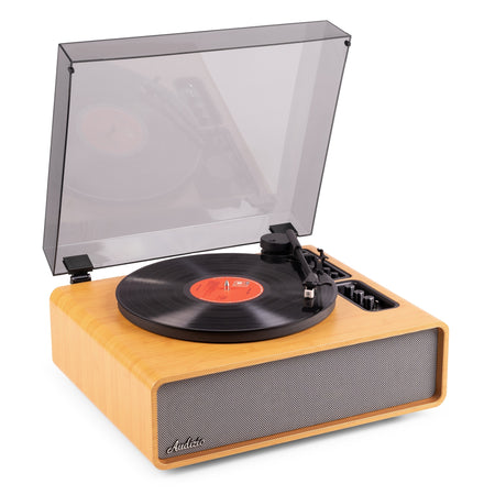 Audizio Laredo Premium Bambú - Tocadiscos Hi-Fi con altavoces de 160W y Bluetooth - Tempo Shop
