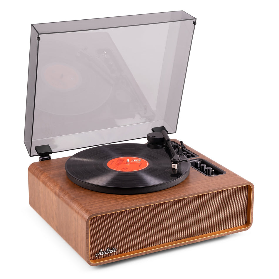 Audizio Laredo - Tocadiscos Premium de Madera con Bluetooth y Altavoces Hi-Fi de 160W - Tempo Shop
