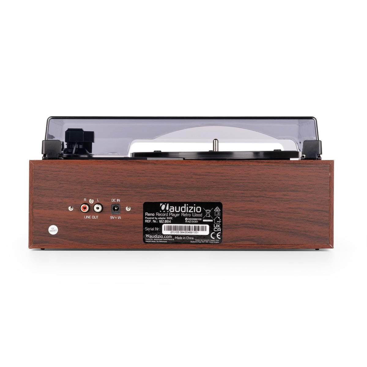 Audizio Reno - Tocadiscos Retro de Madera con Altavoces Estéreo y Bluetooth - Tempo Shop