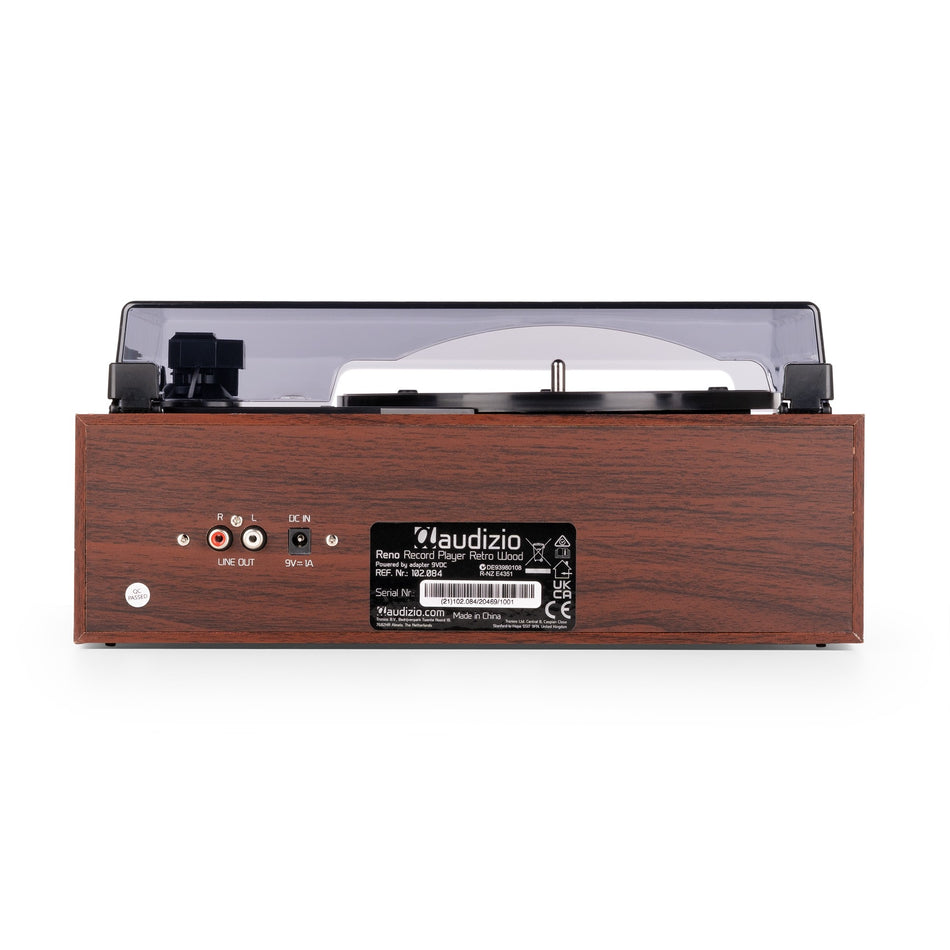 Audizio Reno - Tocadiscos Retro de Madera con Altavoces Estéreo y Bluetooth - Tempo Shop