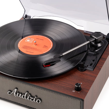Audizio Reno - Tocadiscos Retro de Madera con Altavoces Estéreo y Bluetooth - Tempo Shop
