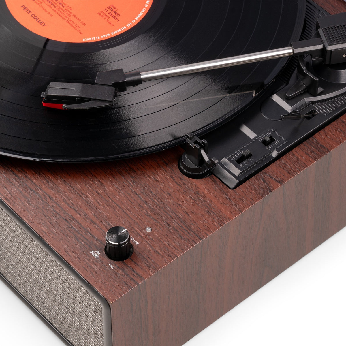Audizio Reno - Tocadiscos Retro de Madera con Altavoces Estéreo y Bluetooth - Tempo Shop
