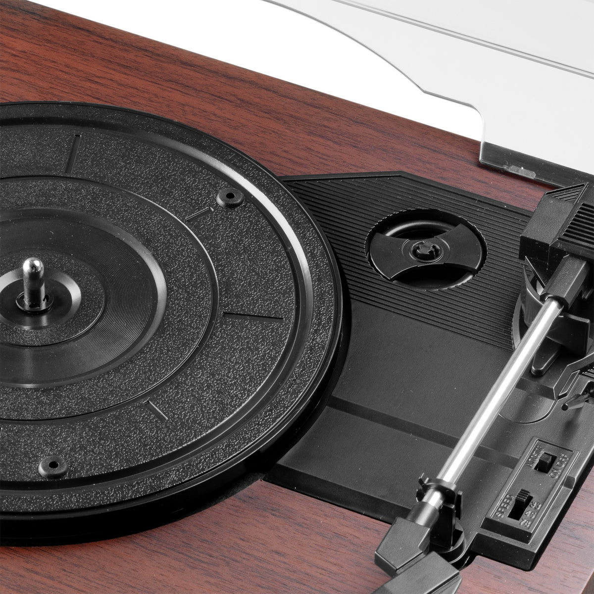 Audizio Reno - Tocadiscos Retro de Madera con Altavoces Estéreo y Bluetooth - Tempo Shop