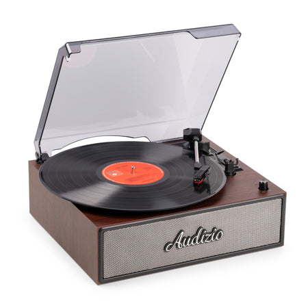 Audizio Reno - Tocadiscos Retro de Madera con Altavoces Estéreo y Bluetooth - Tempo Shop
