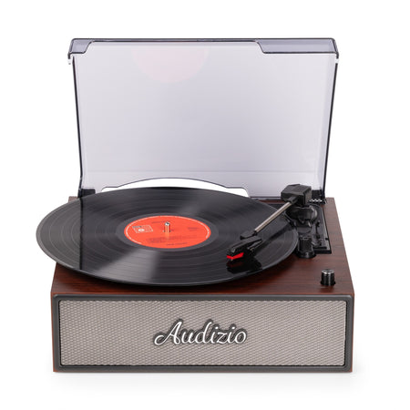 Audizio Reno - Tocadiscos Retro de Madera con Altavoces Estéreo y Bluetooth - Tempo Shop