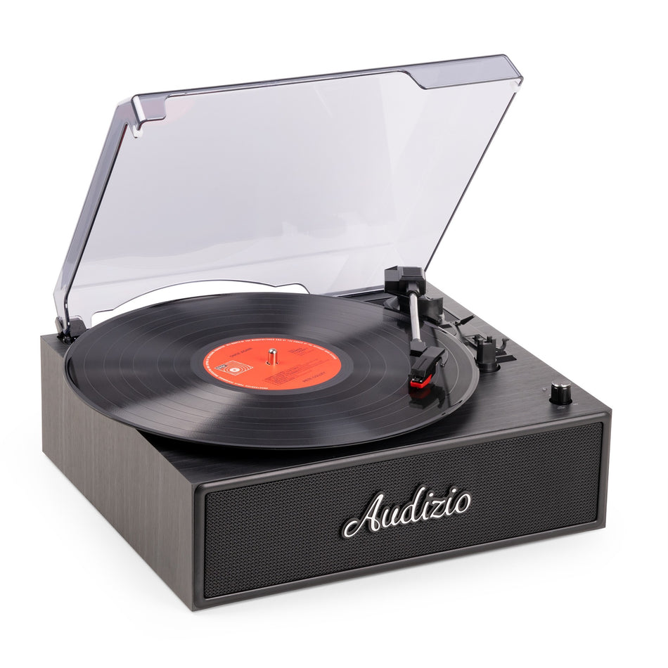 Audizio Reno - Tocadiscos Retro Negro con Altavoces y Bluetooth - Tempo Shop