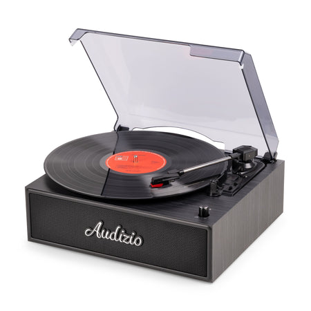 Audizio Reno - Tocadiscos Retro Negro con Altavoces y Bluetooth - Tempo Shop