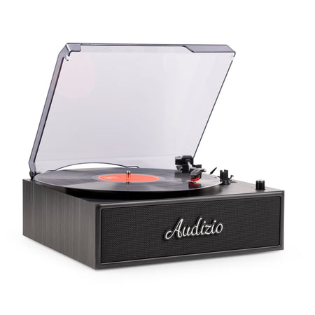 Audizio Reno - Tocadiscos Retro Negro con Altavoces y Bluetooth - Tempo Shop