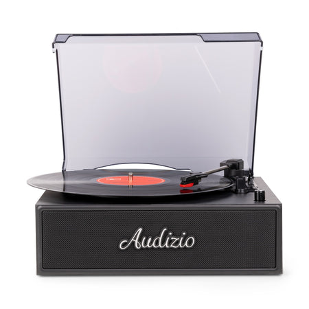 Audizio Reno - Tocadiscos Retro Negro con Altavoces y Bluetooth - Tempo Shop