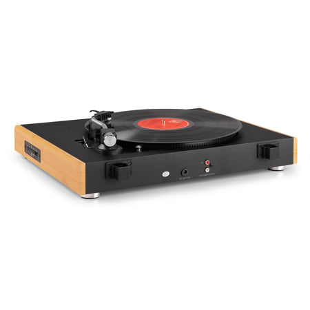 Audizio RP335BB - Tocadiscos Vintage con Altavoces y Bluetooth en Acabado Bambú