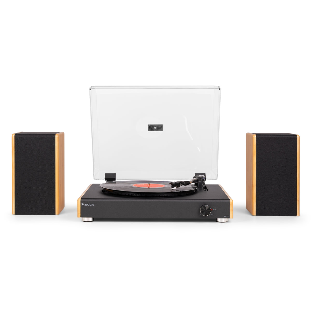 Audizio RP335BB - Tocadiscos Vintage con Altavoces y Bluetooth en Acabado Bambú