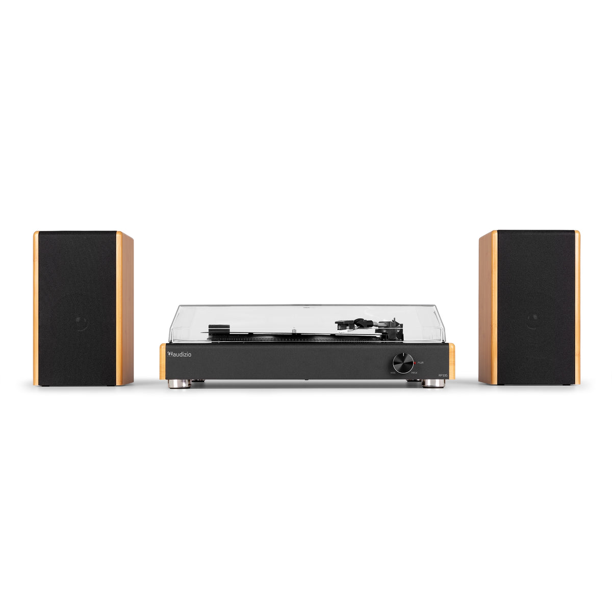 Audizio RP335BB - Tocadiscos Vintage con Altavoces y Bluetooth en Acabado Bambú