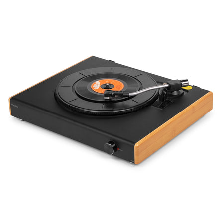 Audizio RP337BB - Tocadiscos Vintage en Bambú con Altavoces Inalámbricos y Retorno Automático - Tempo Shop