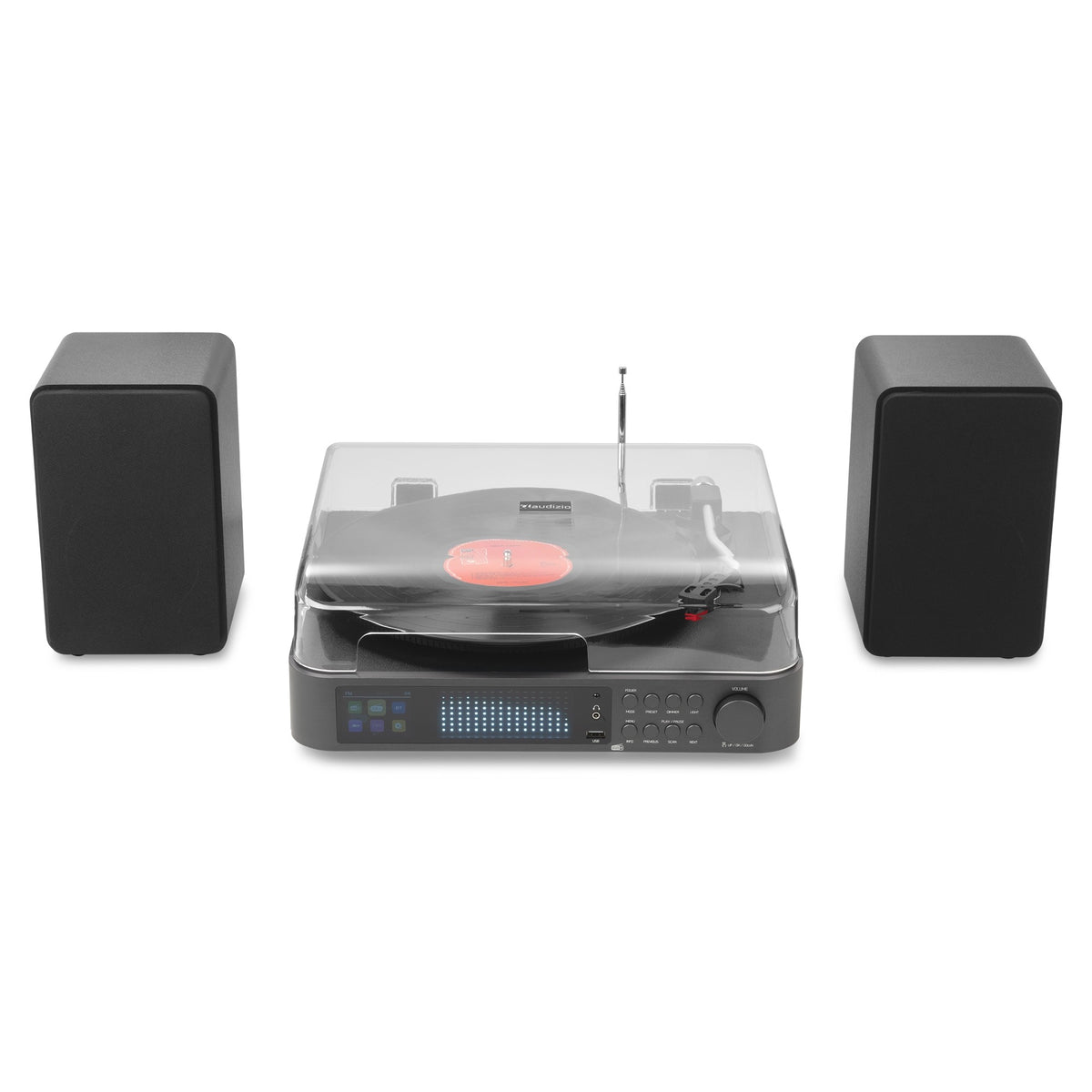 Audizio Norfolk - Tocadiscos de Alta Fidelidad con Altavoces Estéreo y Sintonizador DAB+ - Tempo Shop