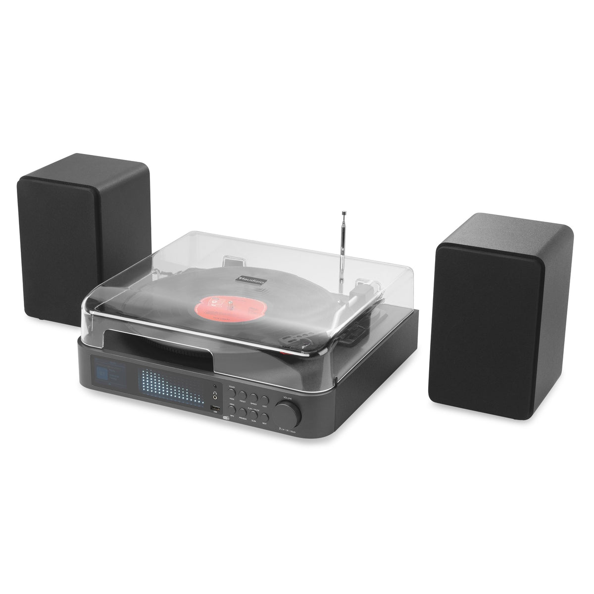 Audizio Norfolk - Tocadiscos de Alta Fidelidad con Altavoces Estéreo y Sintonizador DAB+ - Tempo Shop